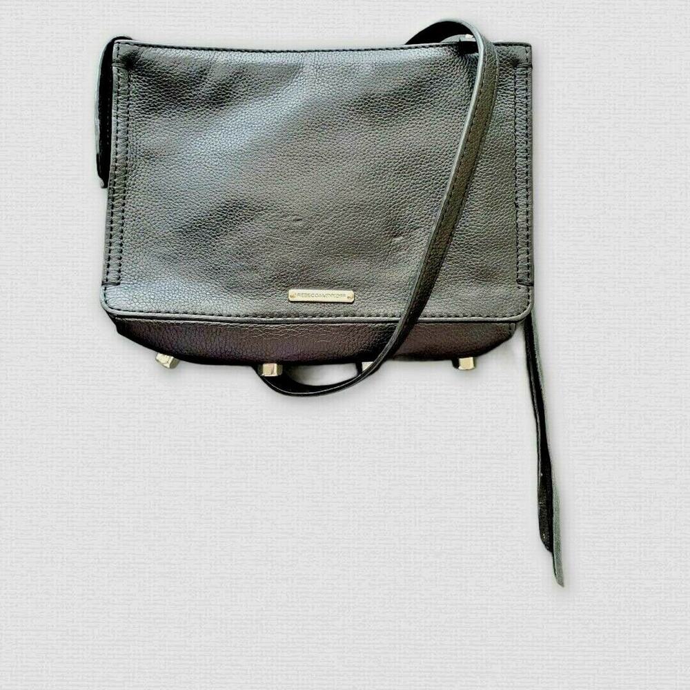 Rebecca Minkoff Black Leather Crossbody Purse Handbag Studded
